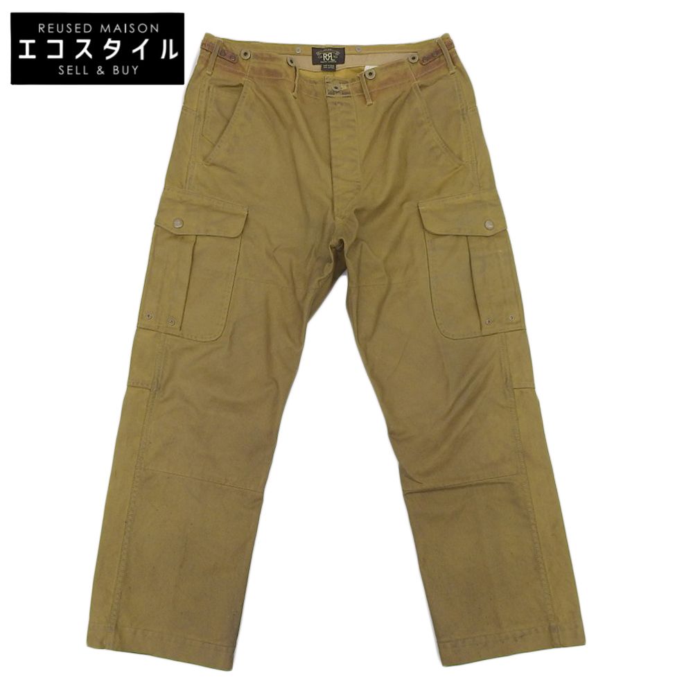 RRL ダブルアールエル オイルド加工 カーゴパンツ ボトムス メンズ ベージュ系 33 30