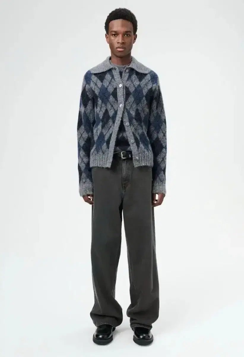 【美品】OUR LEGACY アーガイルカーディガン サイズ46 OUR LEGACY イヴニングポロ アーガイルカーディガン 46サイズ 出品