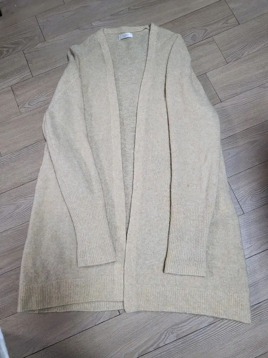 TIME タイム ベージュ色 ロング カーディガン