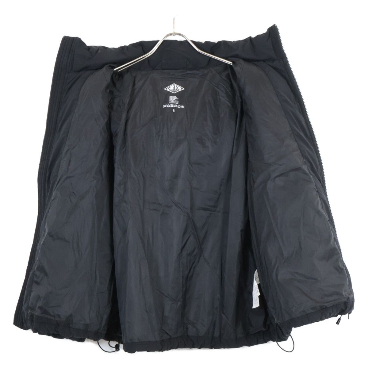 DANTON ダントン DT-A0191NPS ﾌﾞﾗｯｸ ﾌｰﾄﾞ付き ｽｸｴｱｷﾙﾄ Aﾗｲﾝ ﾀﾞｳﾝｼﾞｬｹｯﾄ