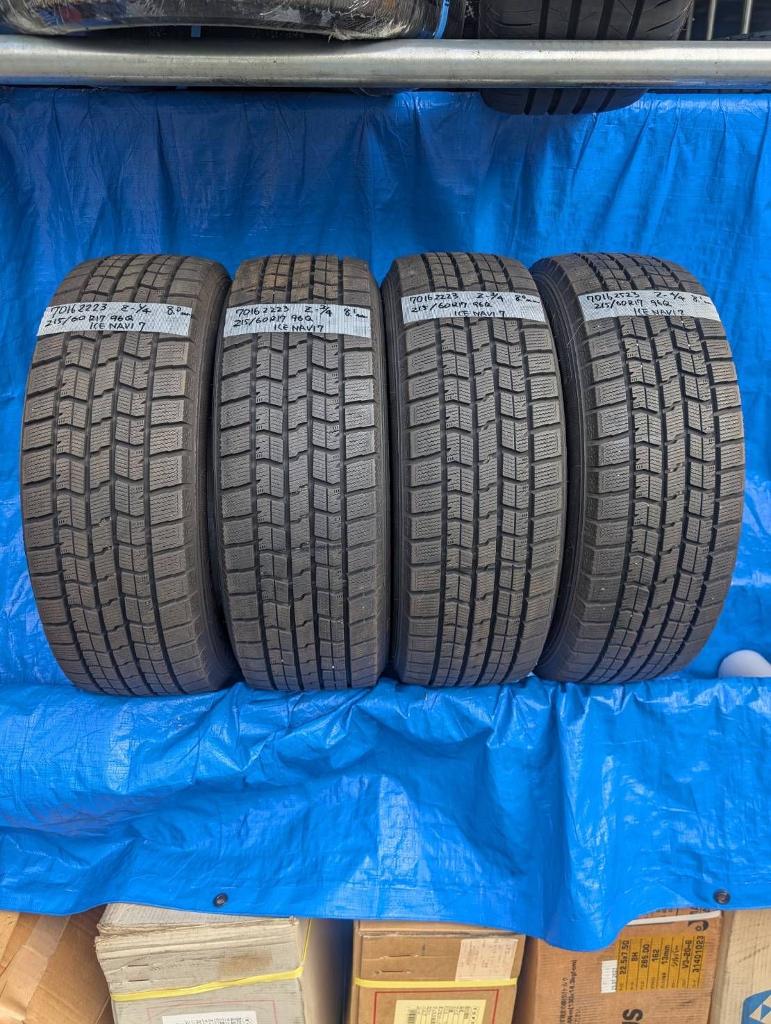 7016) GOOD YEAR ICE NAVI 7 215/60R17 96Q 2023年製 4本セット 中古品