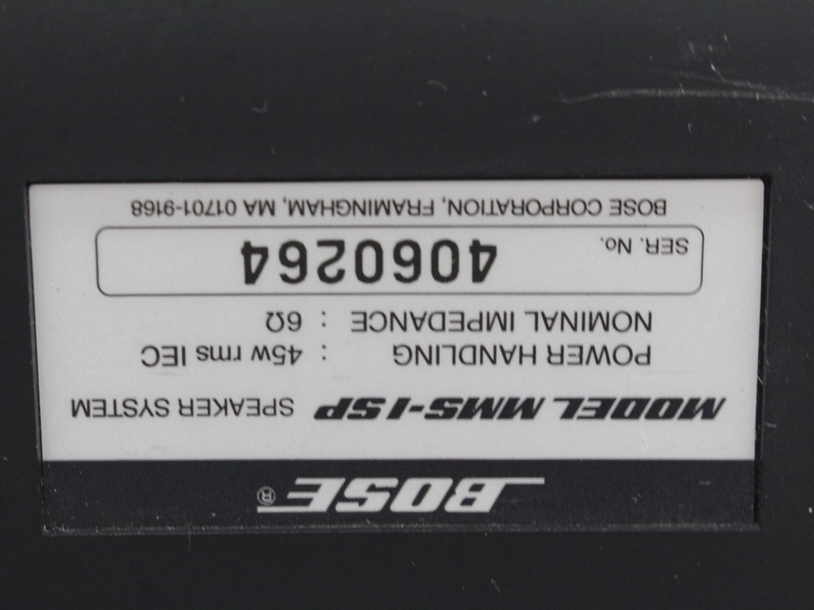  行董 BOSE ボーズ スピーカーシステムMMS ISP 101 MM ペア 音質良好 音響機器 AA 0 U 30 スピーカー スピーカー ウーファー