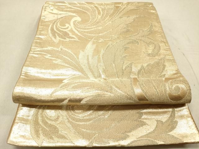 平和屋着物◎六通柄袋帯 唐草文 金糸 正絹 逸品 DAAZ5639ea - メルカリ