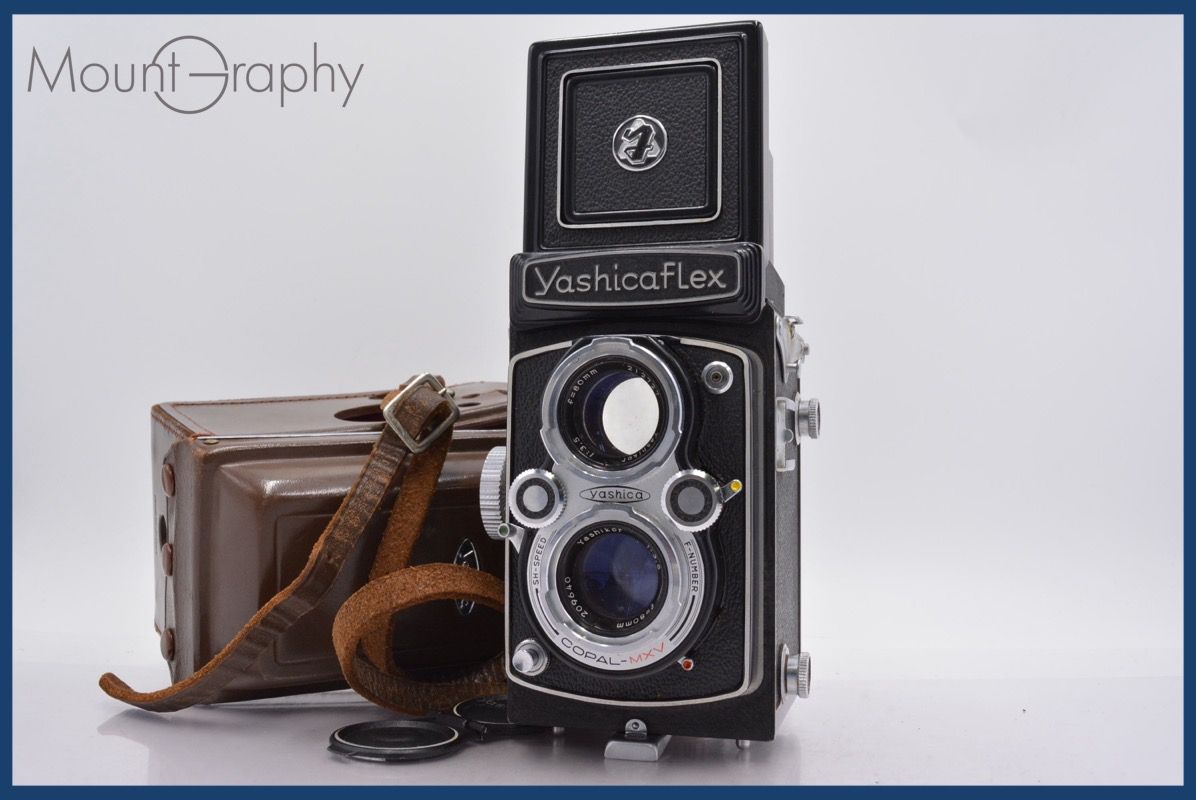 ヤシカ YASHICA yashicaflex 80mm F3.5 元箱、前キャップ付属 同梱無料