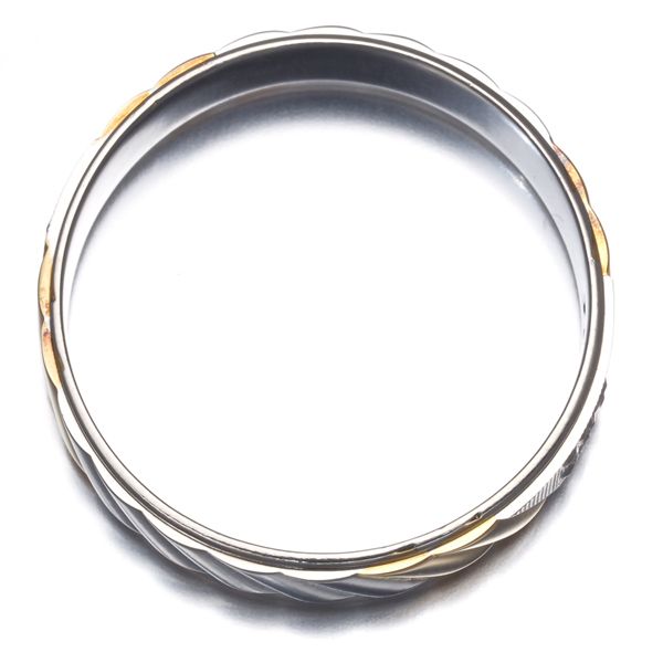 セリーヌ リング マカダム コンビカラー 14.5号 Pt850/K18YG #183051