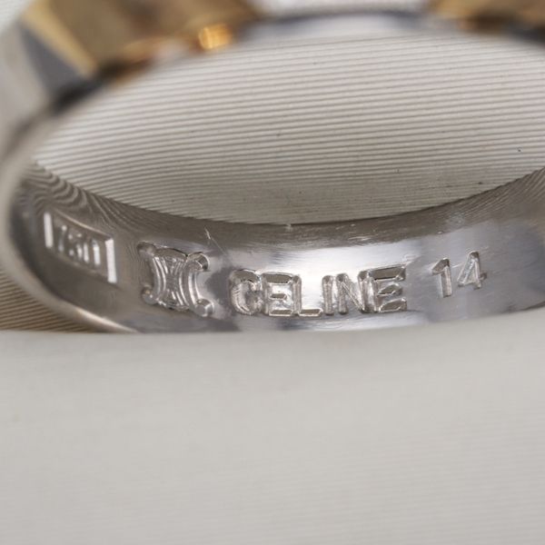 セリーヌ リング マカダム コンビカラー 14.5号 Pt850/K18YG #183051