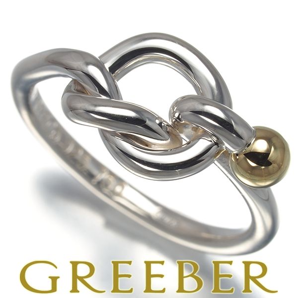 ティファニー　ラブノットリング　シルバー×18金 ティファニー リング ラブノット 10号 シルバー 925/K18YG #180119