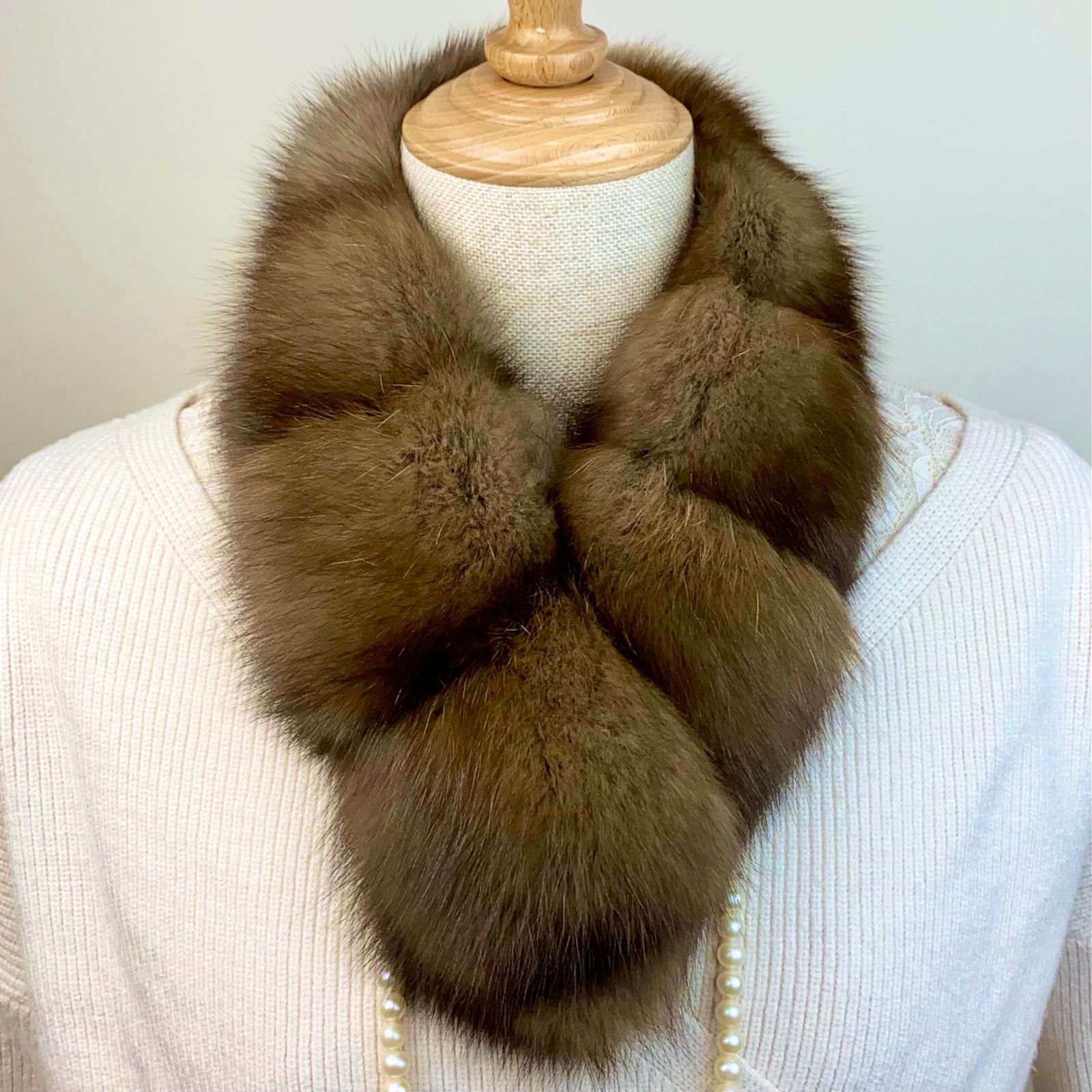 クリスマスフェア🎄🎁✨ 超高級！ロシアンセーブルマフラー*毛皮の王様