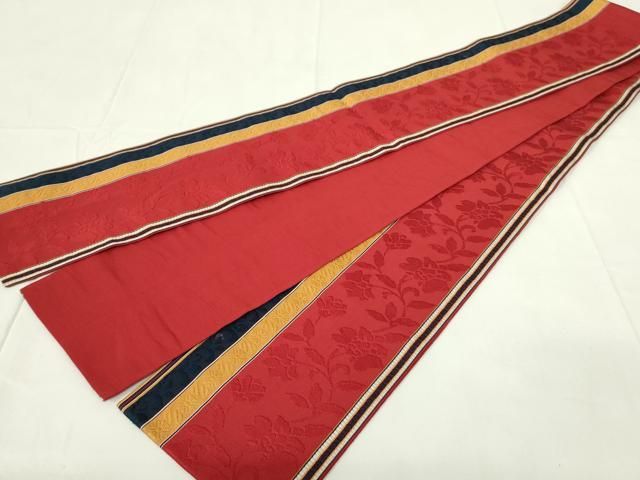平和屋着物◎本場筑前博多織 半幅帯 花間道 正絹 逸品 DAAZ9067qp