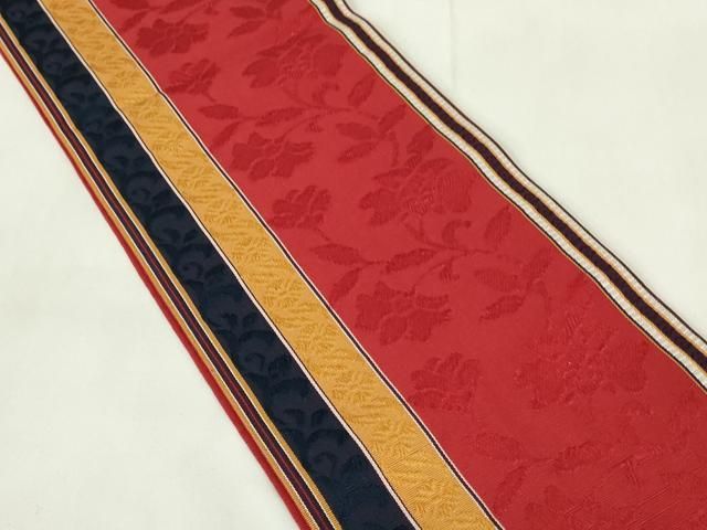 平和屋着物◎本場筑前博多織 半幅帯 花間道 正絹 逸品 DAAZ9067qp