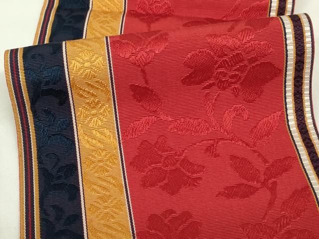 平和屋着物◎本場筑前博多織 半幅帯 花間道 正絹 逸品 DAAZ9067qp