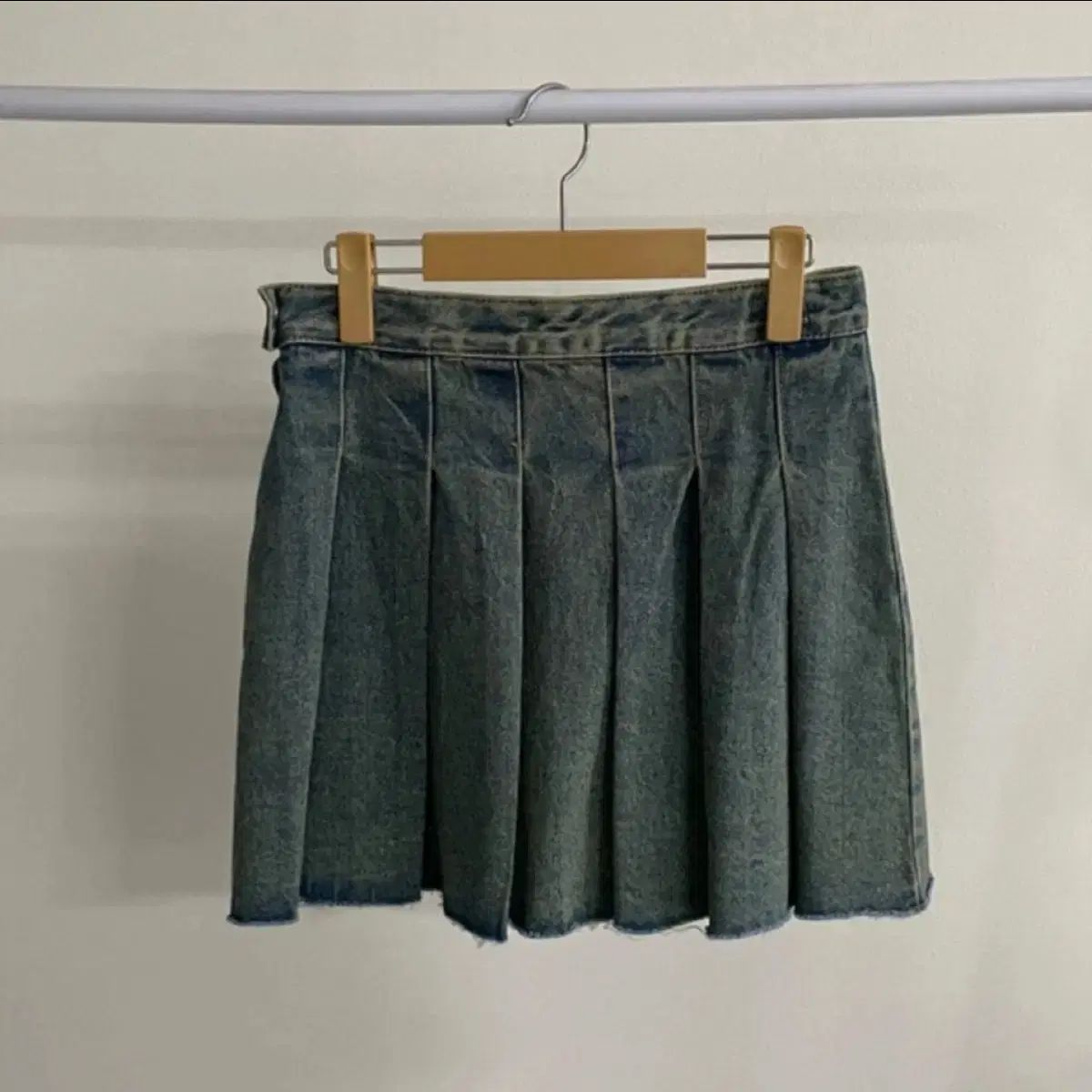 ジグザグ PETER AND WENDY カッティング プリーツ デニム スカート