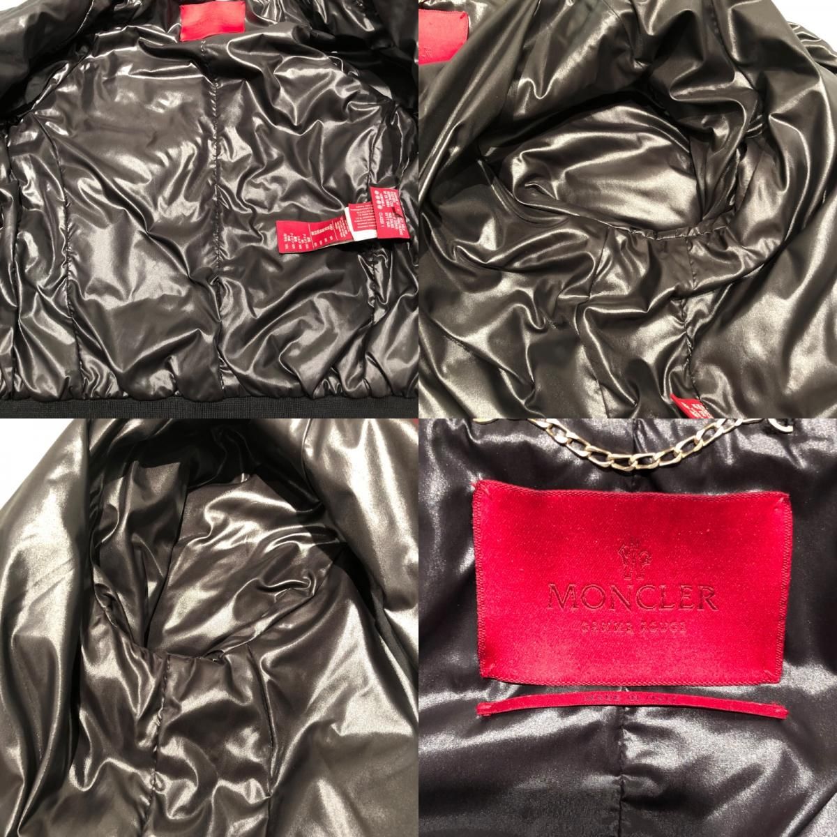 モンクレールガムルージュ MONCLER GAMME ROUGE リボン装飾ダウン