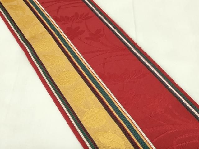 平和屋着物◎本場筑前博多織 半幅帯 花間道 正絹 逸品 DAAZ9136qp