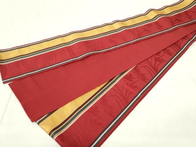 平和屋着物◎本場筑前博多織 半幅帯 花間道 正絹 逸品 DAAZ9136qp