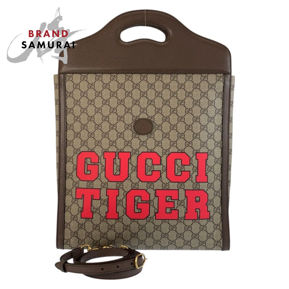 GUCCI グッチ TIGER ブラウン 688497 トートバッグ ハンドバッグ ビジネスバッグ ショルダーバッグ 2 way メンズ 506560