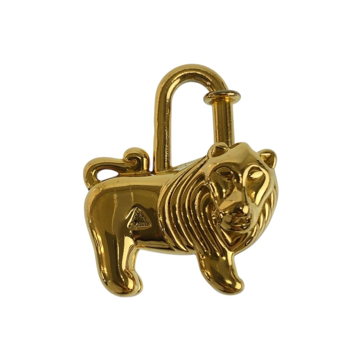 美品 HERMES エルメス アフリカ カデナ ライオン ゴールド メタル
