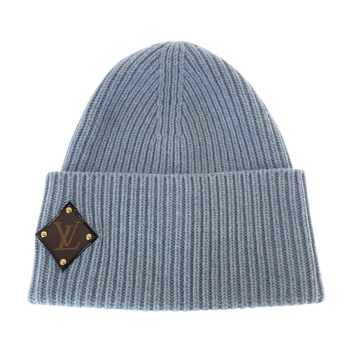 ルイヴィトン モノグラム ボネ LVビーニ ブルー ライトブルー ウール M 76710 ニットキャップ ニット帽 ビーニー 男女兼用 506571