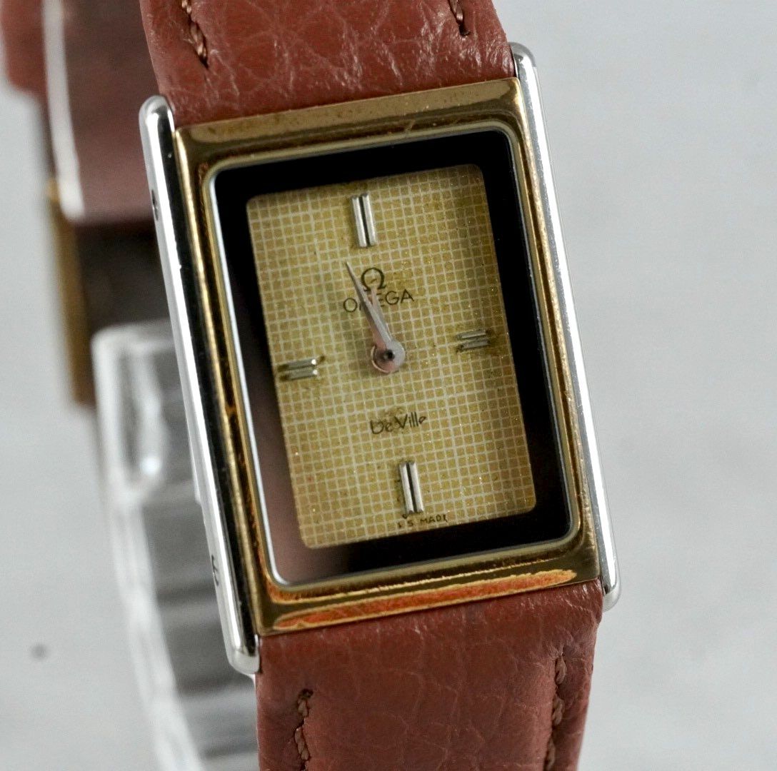 新品電池交換済】 OMEGA オメガ De Ville デヴィル Rectangular Two