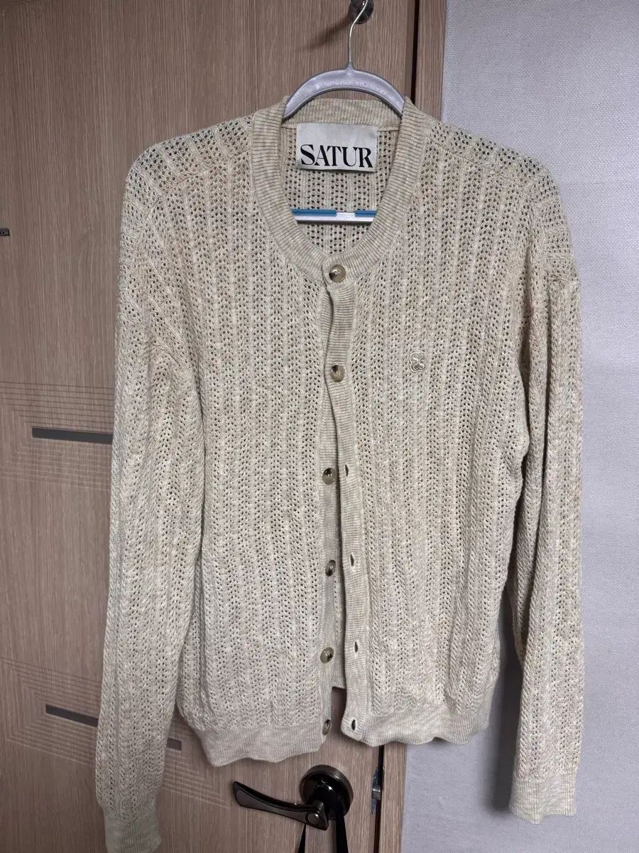 SATUR セター ニット カーディガン ピーナッツ ベージュ L