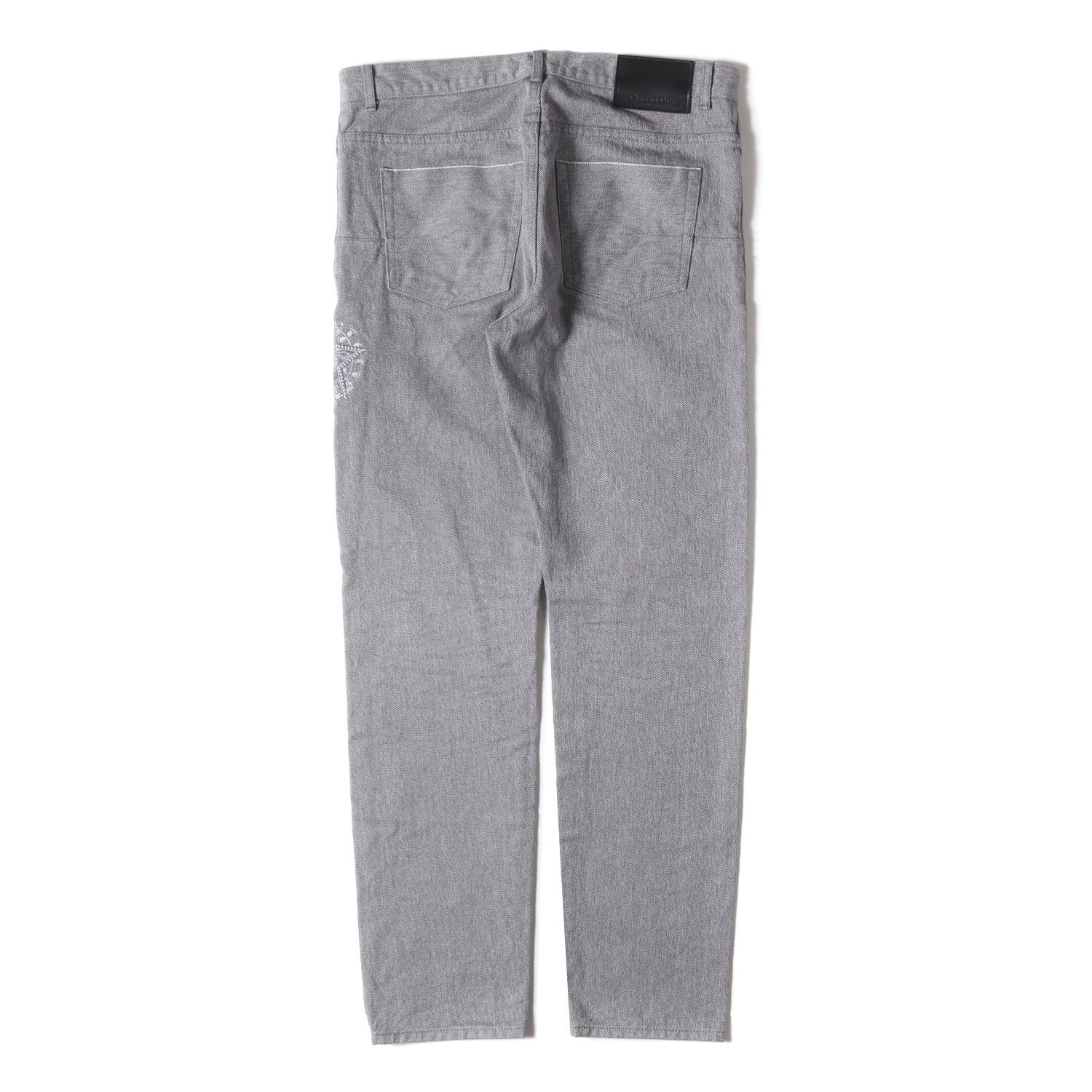 Dior HOMME グレー テーパード スリムフィットスラックス 中古・古着