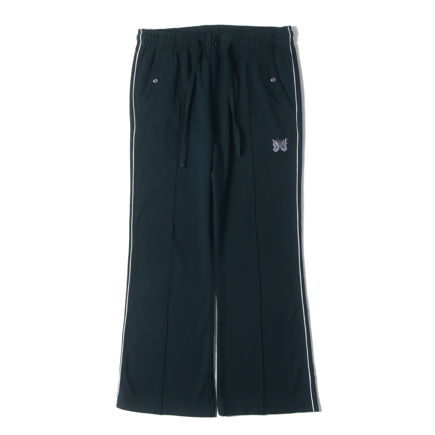 NEEDLES ニードルズ パンツ グリーン サイズ M パピヨン刺繍 サイドパイピング カウボーイ トラック Piping Cowboy Pant ボトムス メンズ