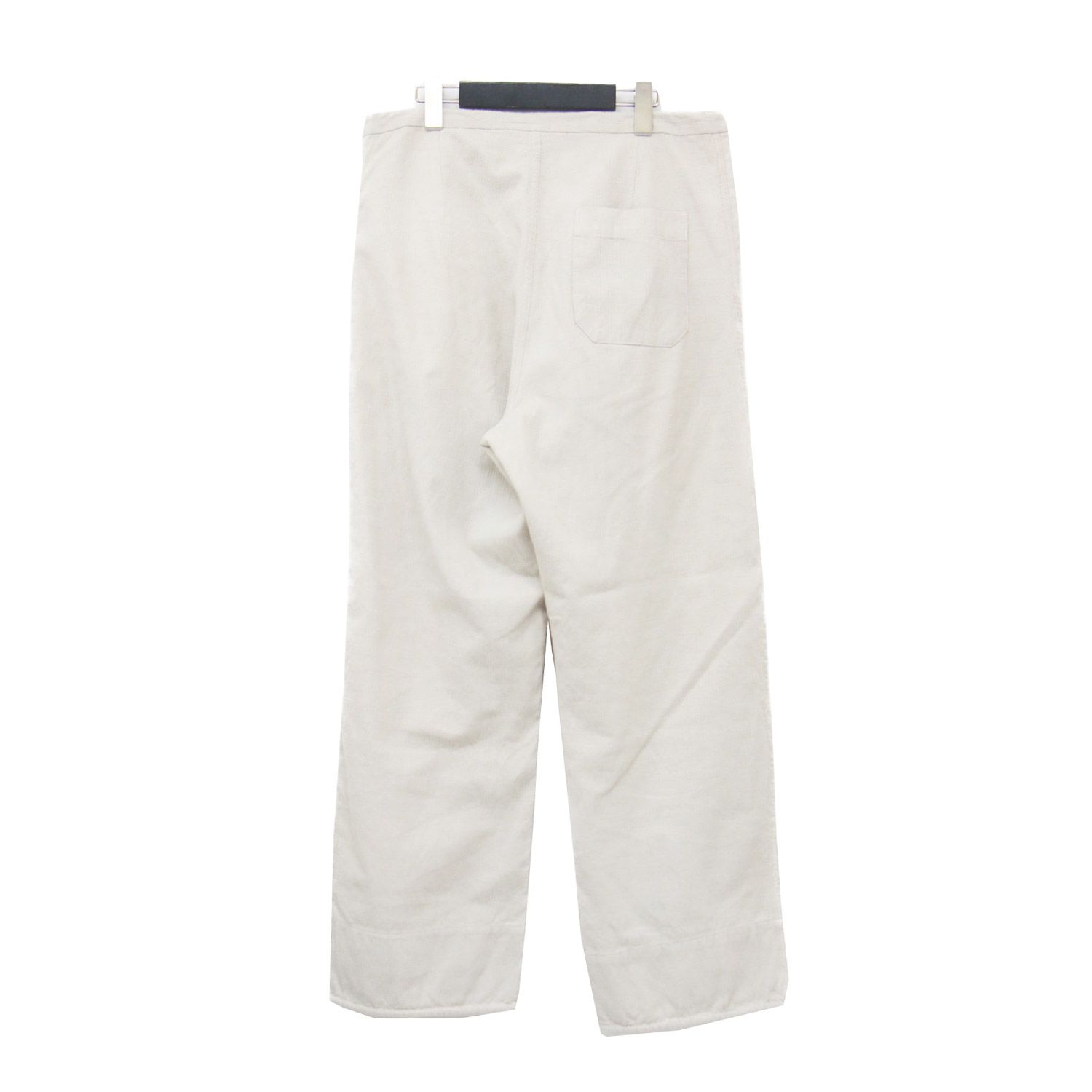 ARCHI アーキ パンツ ライトベージュ サイズ M 22秋冬 キルト ステッチ イージー Quilted Stitching Corded Pants ストレート ドローコード 裾絞りコットン レディース