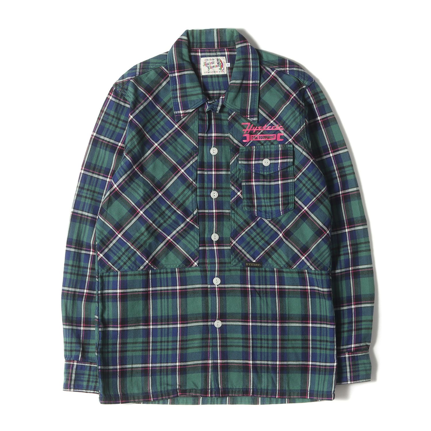 HYSTERIC GLAMOUR ヒステリックグラマー シャツ グリーン系 サイズ:S 