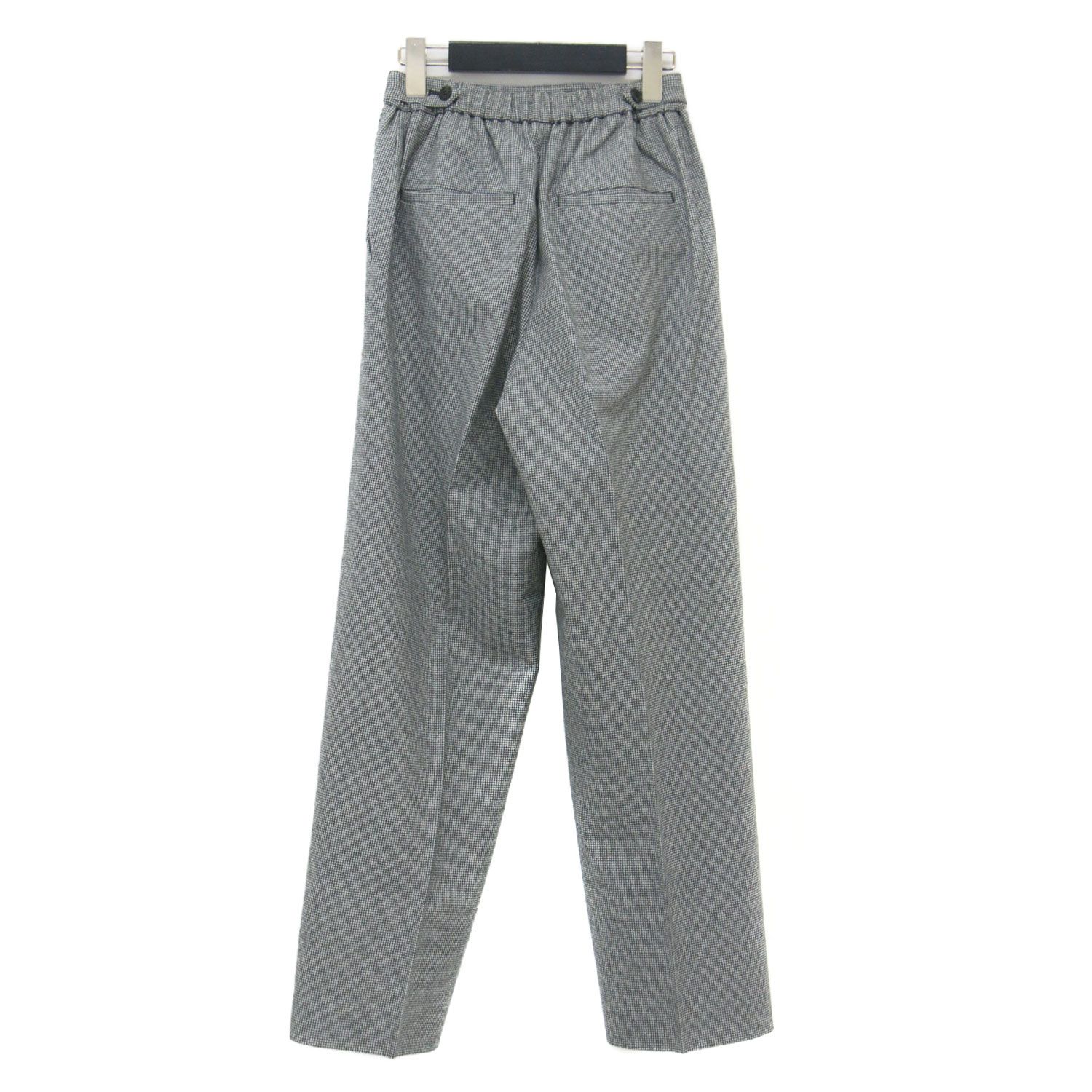 DES PRES デプレ パンツ グレー系 サイズ 32 5号 20秋冬 ウール フランネル セミワイド スラックス チェック柄 ハウンドトゥース ボトムス ズボン レディース