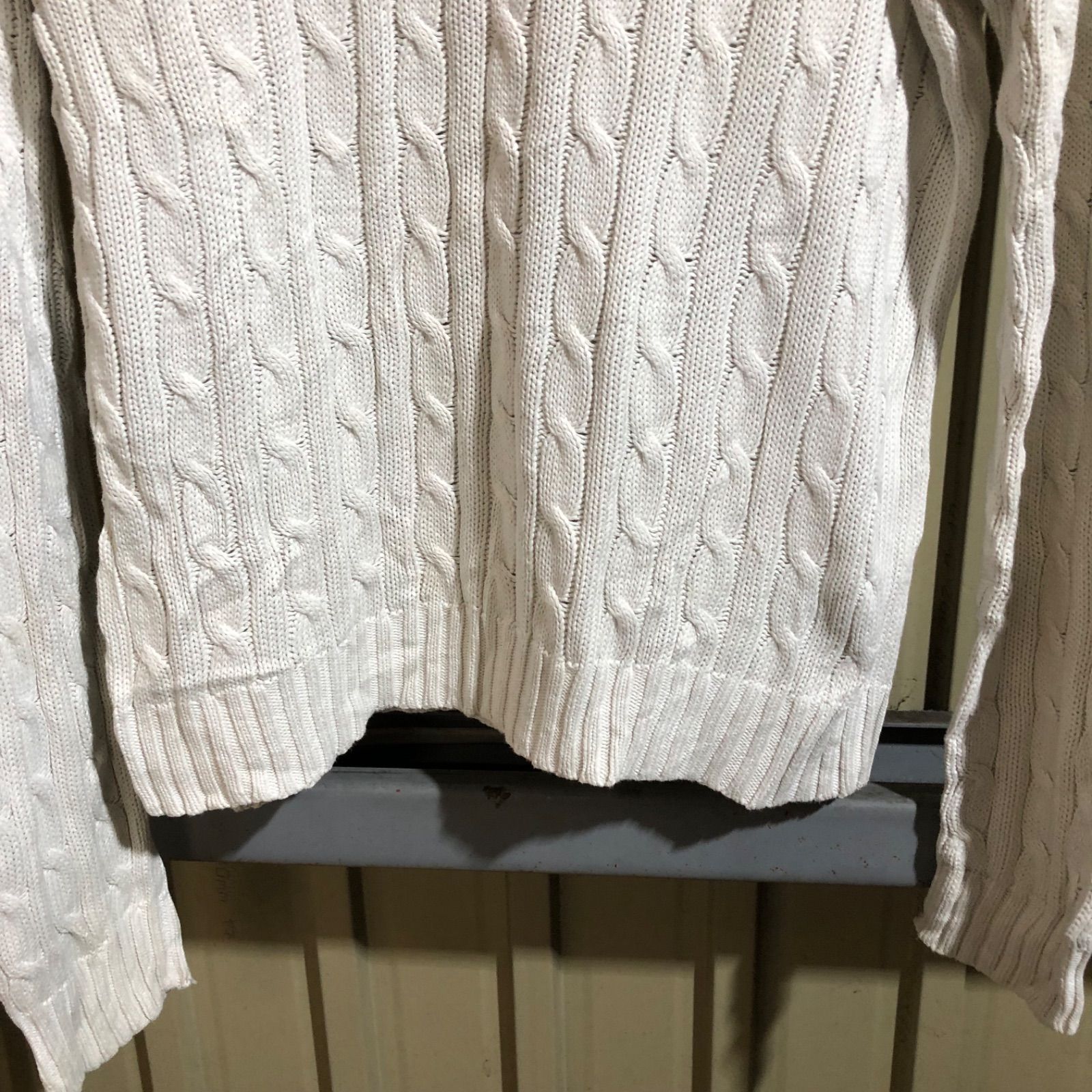 1227 RALPH LAUREN セーター ホワイト M ラルフローレン ニット