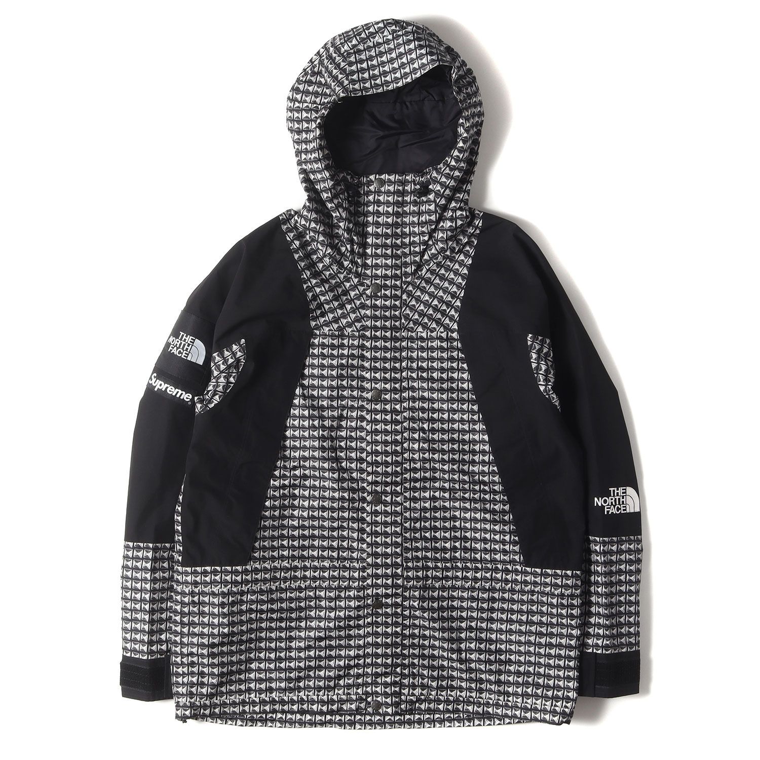 Supreme シュプリーム ジャケット ブラック 黒 サイズ:M | 21SS THE NORTH FACE スタッズ柄 マウンテン ライト ジャケット (Studded Mountain Light Jacket) | アウター ブルゾン【中古】