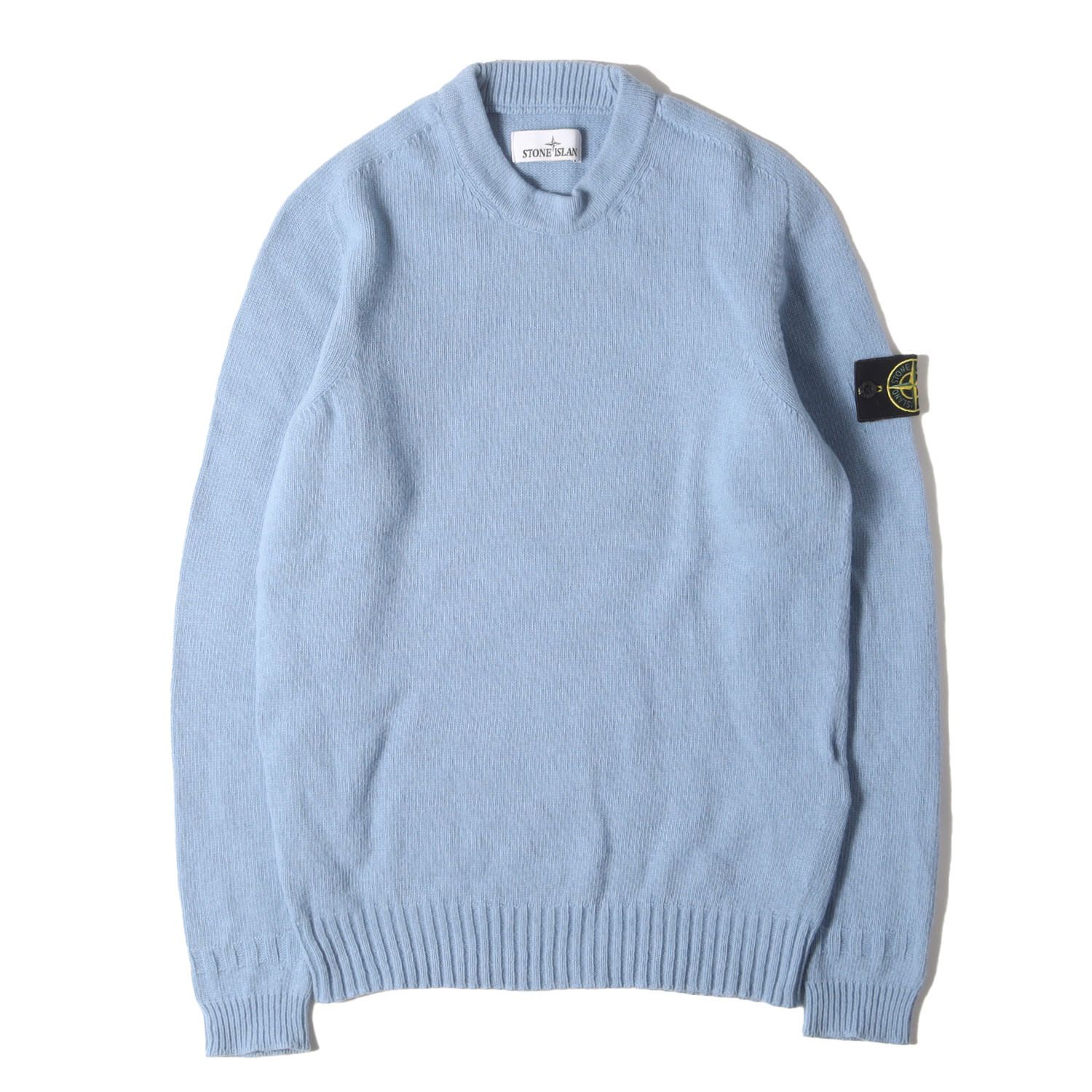 STONE  Blueセーター 美品】STONE ISLAND ストーンアイランド ニット サックスブルー サイズ