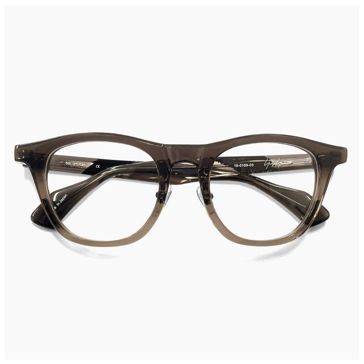 ヨウジ ヤマモト メガネ 19-0109 3 c 03 Yohji Yamamoto 鯖江 メンズ 眼鏡 ブランド ウェリントン 型 マルチ ハーフ アセテートフレーム ダミーレンズ発送