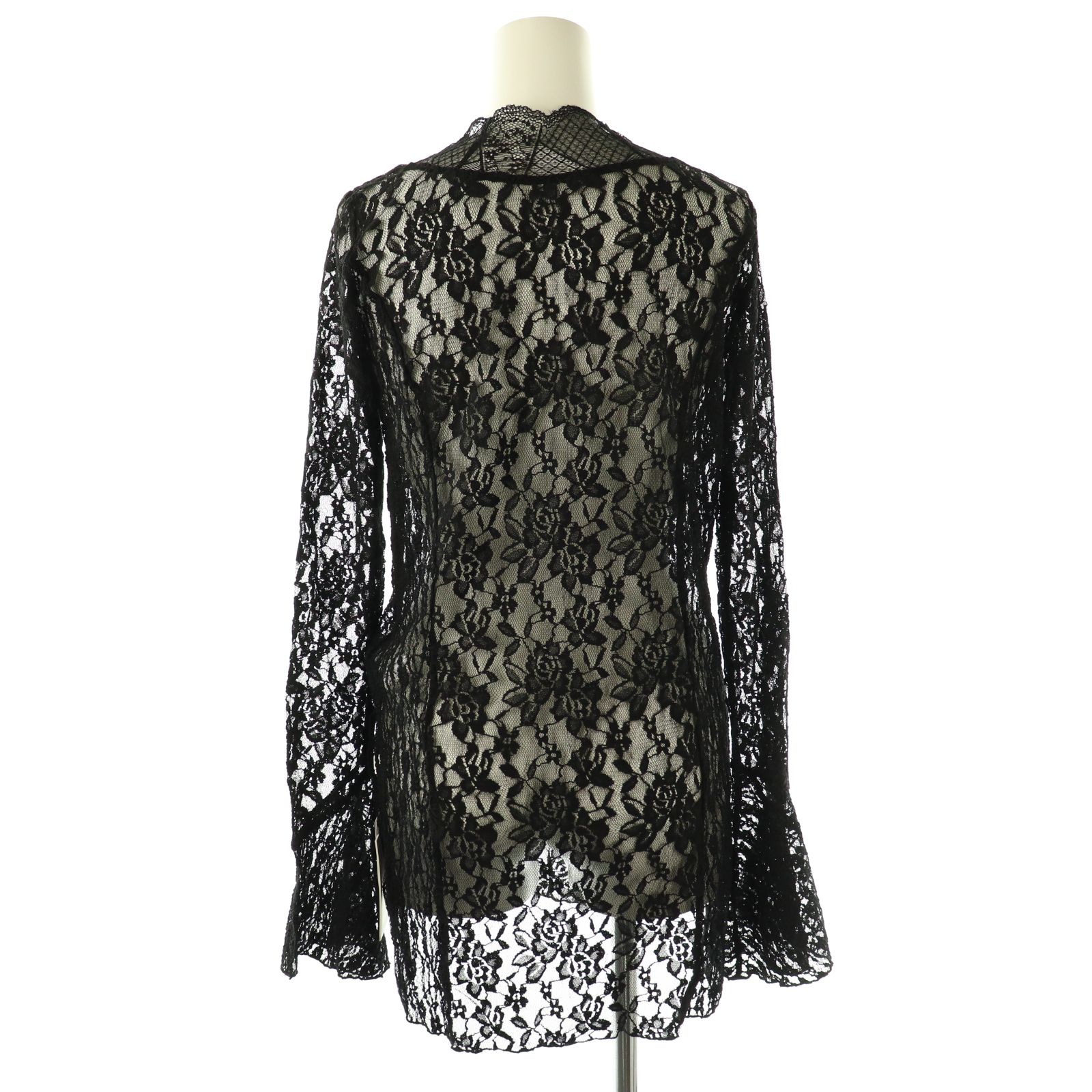 アメリヴィンテージ Ameri VINTAGE アメリ 24 AW COMBINATION LACE TOP レーストップス カットソー F ブラック DF OS