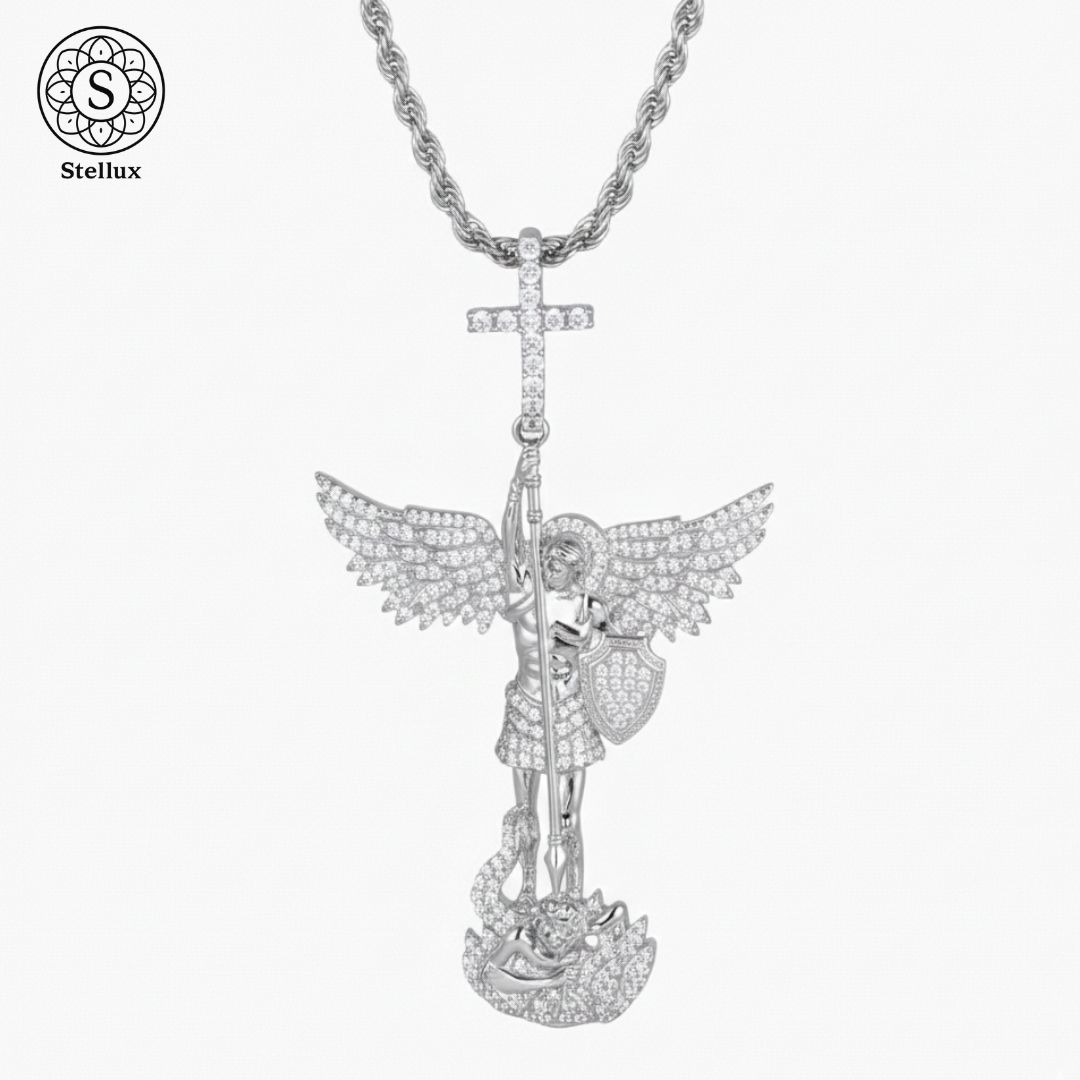 強さも、祈りも、輝きも一つに】大天使ミカエルネックレス