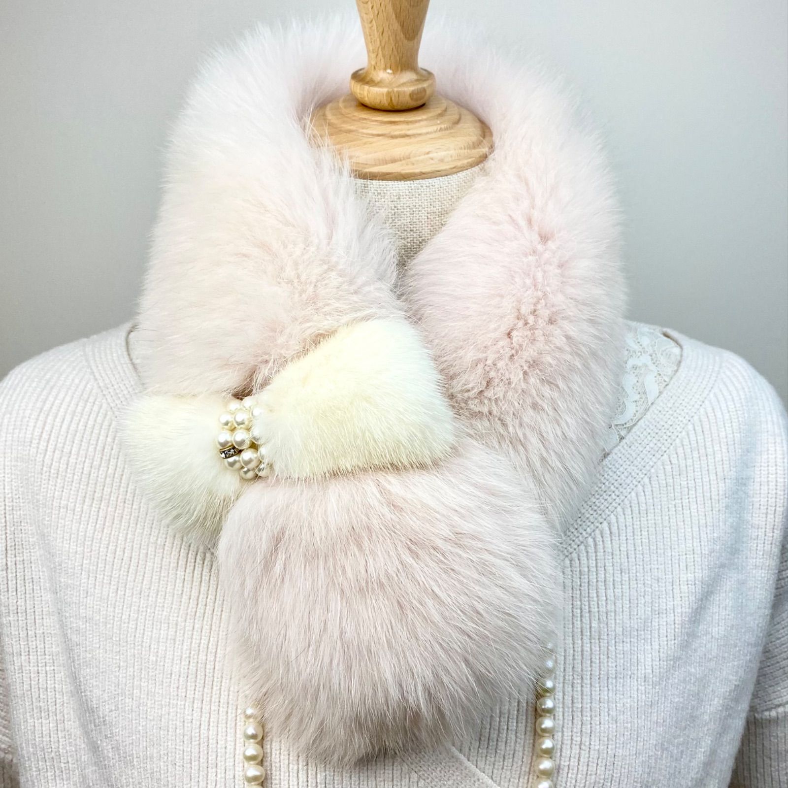 ‼︎サガフォックス リボンマフラー ピンク 71