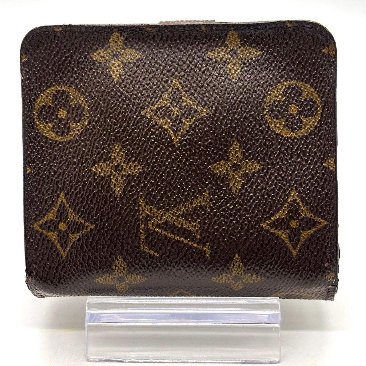 【美品SSS】ルイヴィトン モノグラム コンパクトジップ 二つ折り財布 ブラウン 小さく上質を携える】 LOUIS VUITTON ルイヴィトン 二つ折り財布