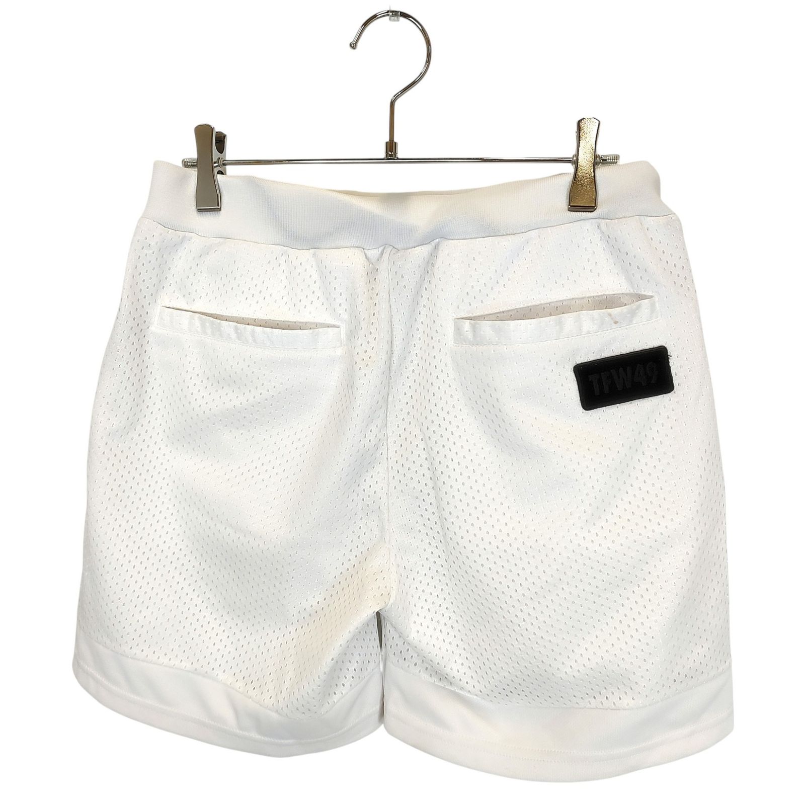 【新品・タグ付き】完売品 TFW49 メンズ ショートパンツホワイト 白 M TFW49 ティーエフダブリュー ゴルフ DOUBLE MESH SHORTS ダブル