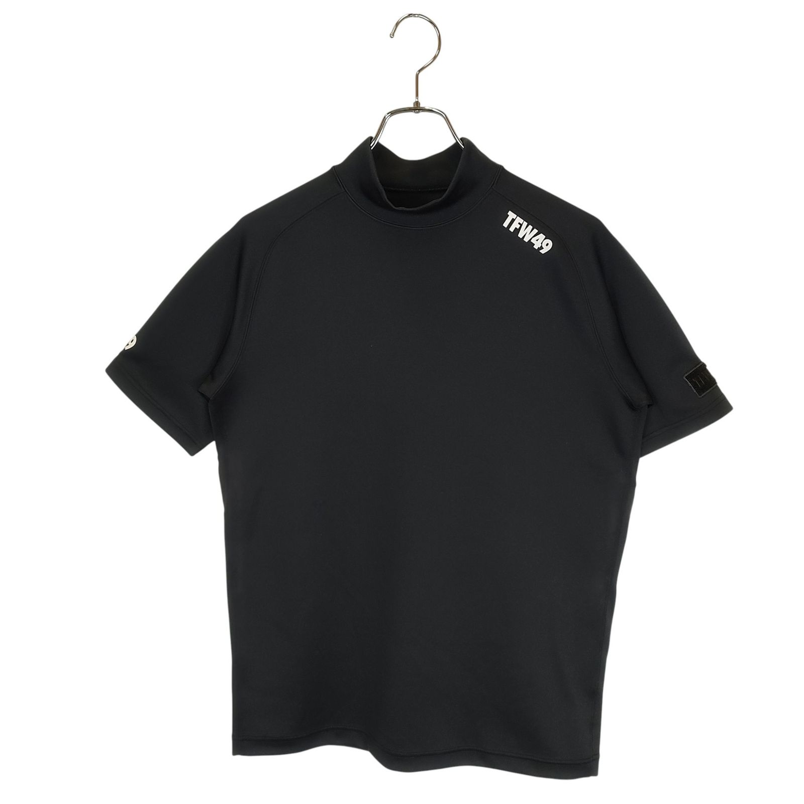 TFW 49 ティーエフダブリュー ゴルフ 22 SS T 3 モックネック 半袖 Tシャツ M ブラック