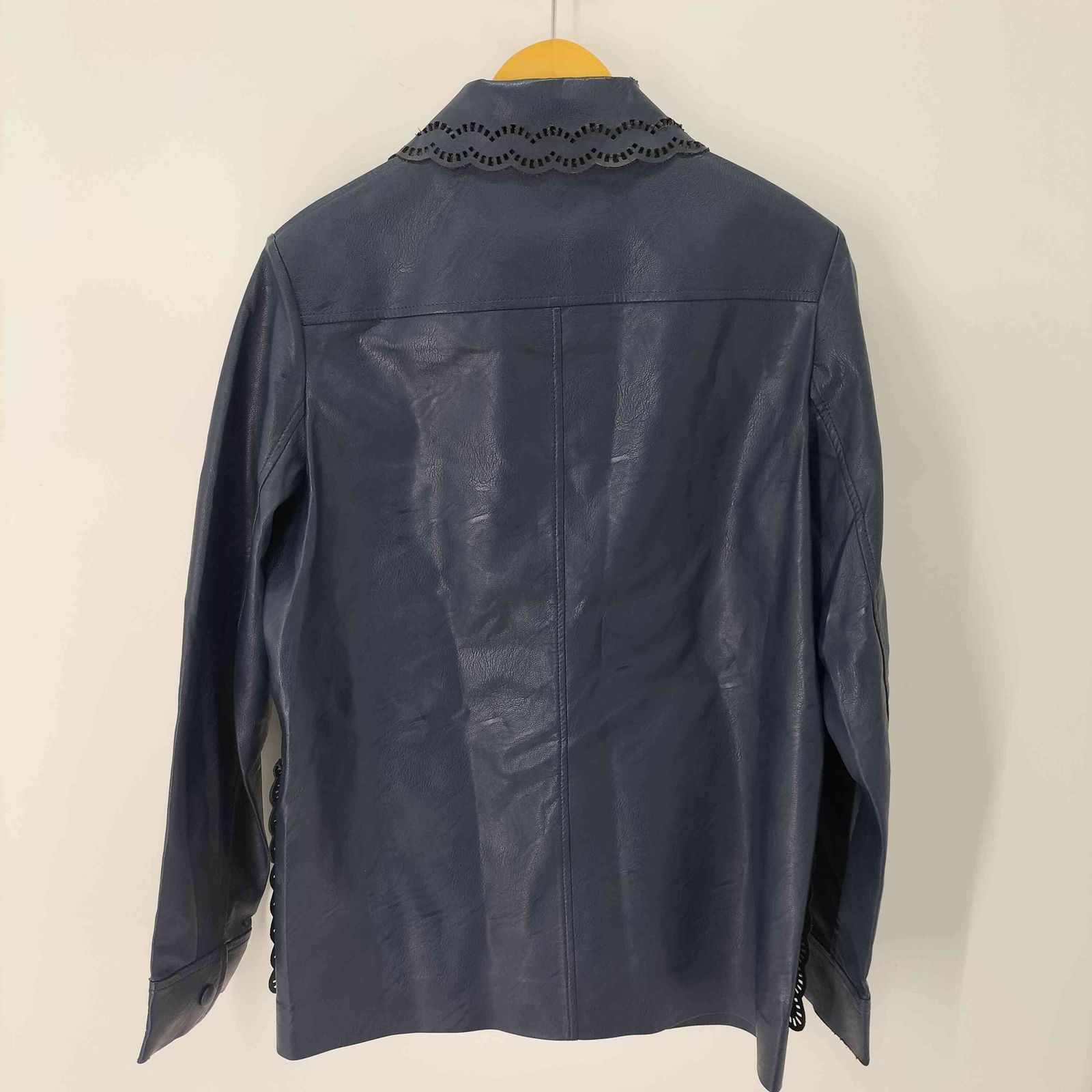 ステラマッカートニー STELLA McCARTNEY スカラップエコレザージャケット レディース EUR 42