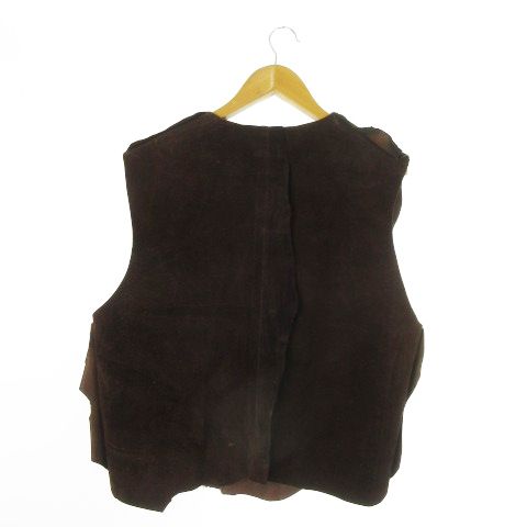 ポールスミス PAUL SMITH レザーベスト スエード 牛革 フロントボタン