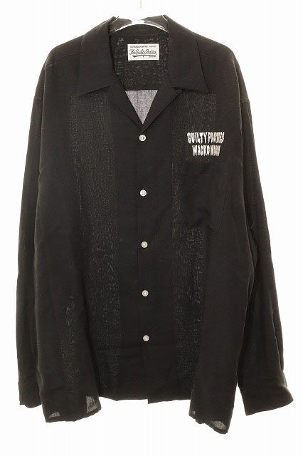 ワコマリア WACKO MARIA 50'S SHIRT L/S TYPE-2 BLACK XXL オープン