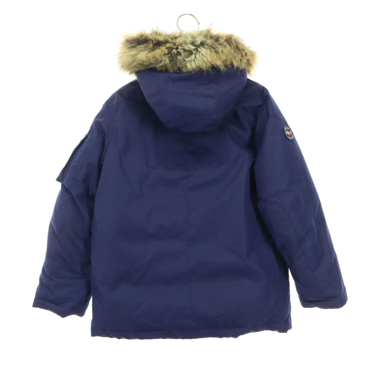 POLO RALPH LAUREN ポロラルフローレン 長袖 N-3 Bタイプ ダウンジャケット 140 ネイビー ミリタリー風 キッズ 古着