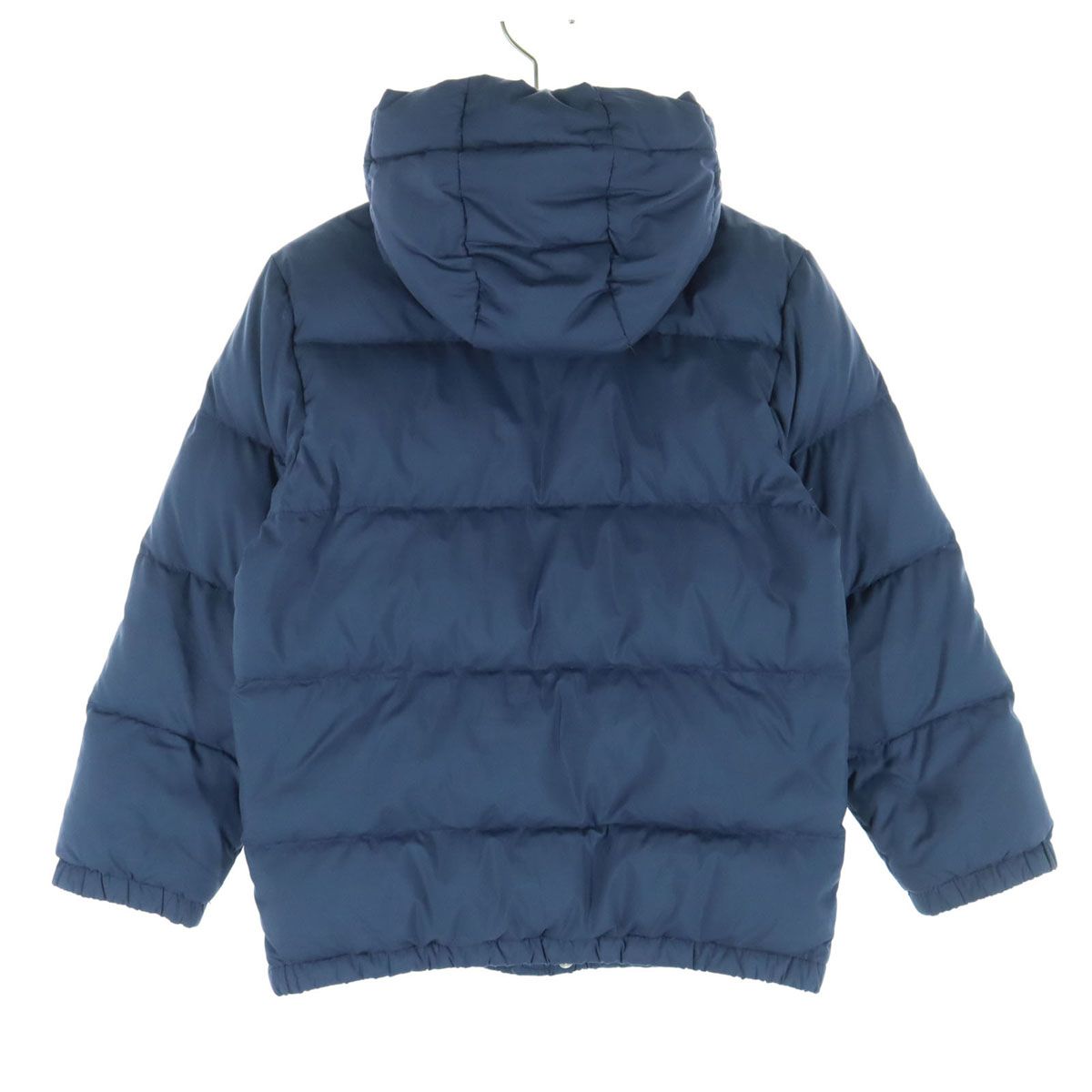 POLO RALPH LAUREN ポロラルフローレン ワンポイントロゴ ツートン 長袖 ダウンジャケット 140 ネイビー キッズ 古着