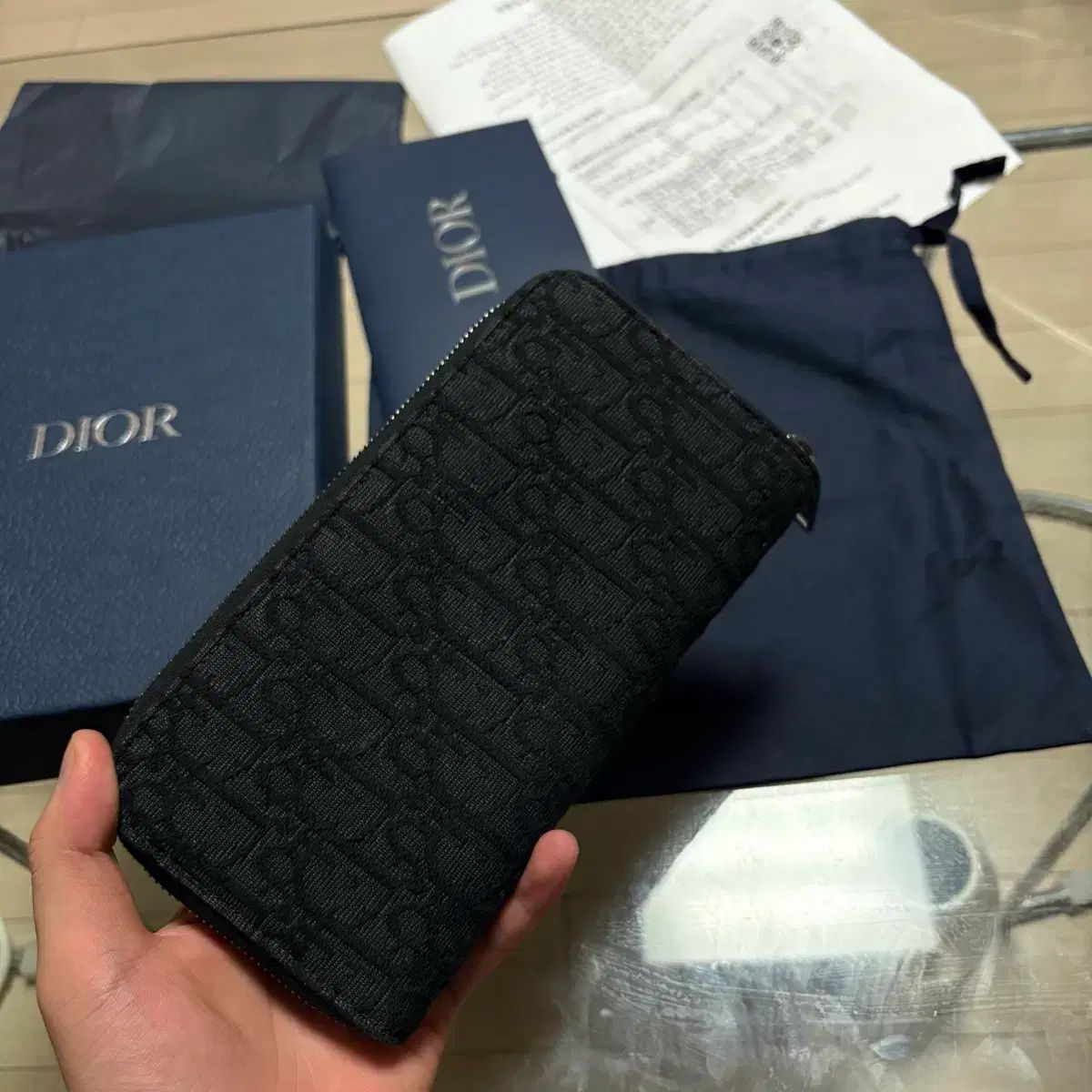 フルセット ディオール オブリーク ジッパードール 長財布