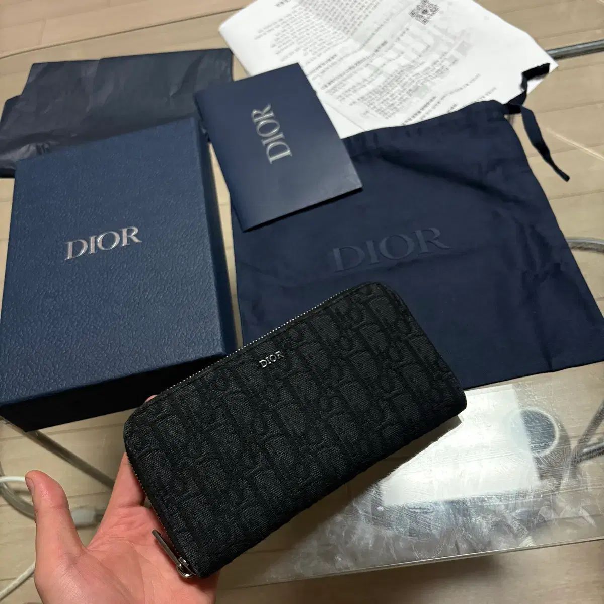 フルセット ディオール オブリーク ジッパードール 長財布