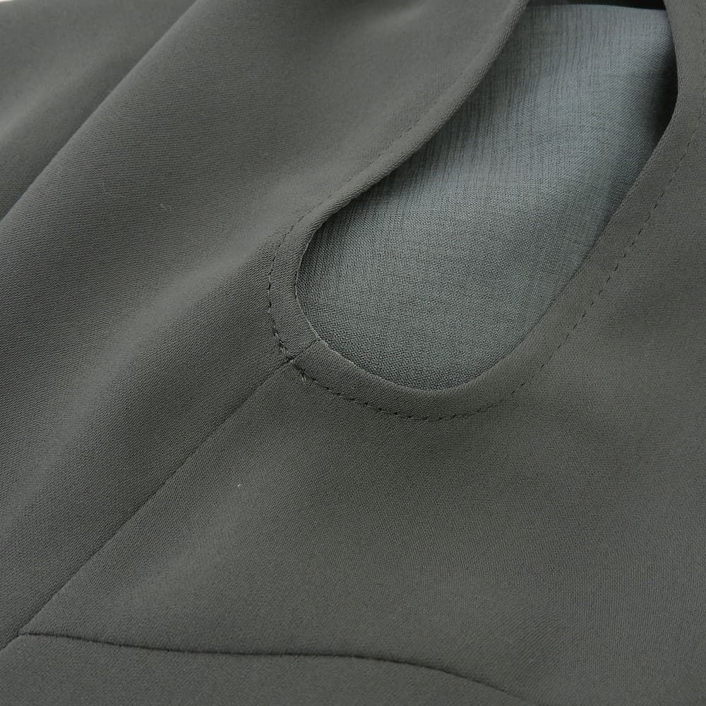 CONTE コンテ タック ノースリーブ オールインワン レディース カーキ ― デイリー使い ノーカラー