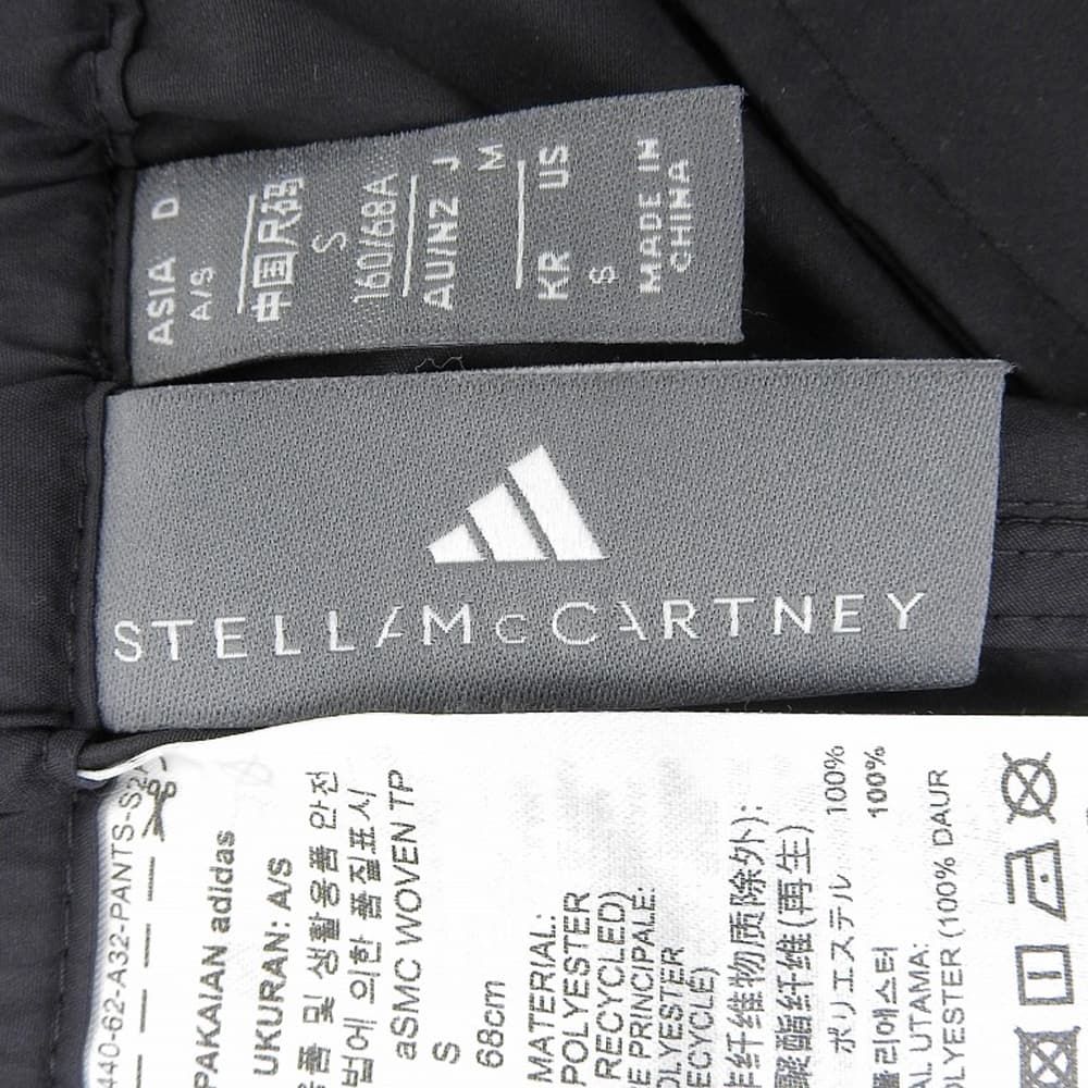  adidas アディダス ×Stella McCartney ウーブン トラックパンツ ボトムス レディース ブラック S JW 2687 25年製 その他 パンツ