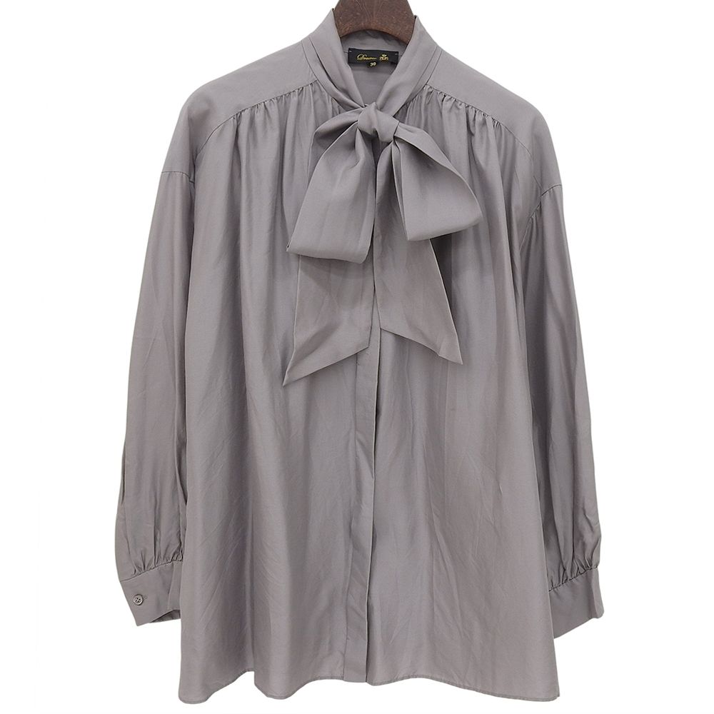 DRAWER ドゥロワー ボウタイ ロングスリーブ シャツブラウス トップス