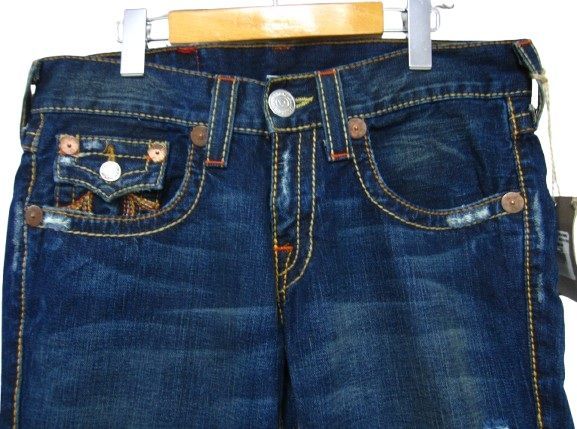 〈早い者勝ち・美品〉トゥルーレリジョン　レインボー　フレアデニムパンツ　y2k ◇☆【新品未使用】USA製 TRUE RELIGION トゥルーレリジョン RAINBOW